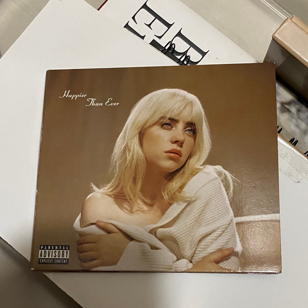 Portable CD Player with Album Art - Beige